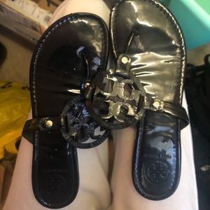 tory burch black miller sandals